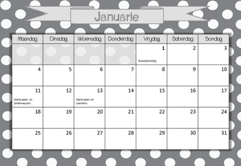 moeilijk Plons Vermindering Kalender 2016 by MooiMoois | TPT