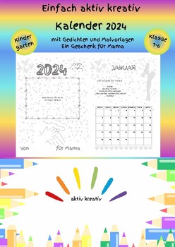Preview of Kalender 2024 - MAMA (Malvorlagen und Freiarbeit Gedichte)
