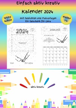 Preview of Kalender 2024 - OMA (Malvorlagen und Freiarbeit Gedichte)