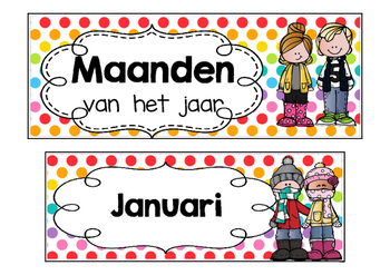 Preview of Kalender  -  Maanden  van  het  jaar  -  Polka  dots  multi