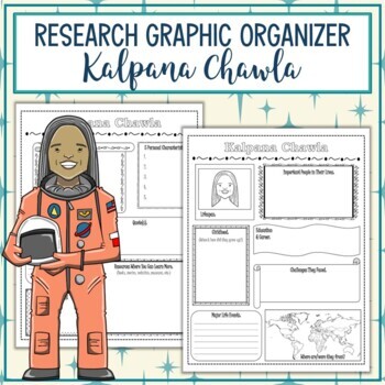 Preview of Kalpana Chawla Biography Research Graphic Organizer