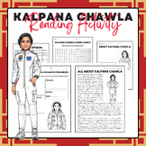 Kalpana Chawla - Reading Activity Pack | AAPI Heritage Mon