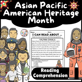 Preview of Kalpana Chawla Reading Comprehension / Asian Pacific American Heritage Month