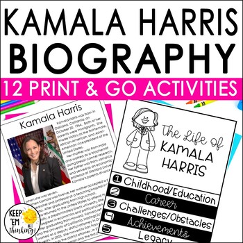 Preview of Kamala Harris Biography Informational Text Black History - Women's History Month