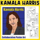 Kamala Harris Collaborative Poster Art Coloring page, Wome