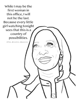 Kamala Harris Coloring Page Coloring Pages