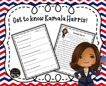Preview of Kamala Harris Lesson Plan, curriculum, homeschool curriculum, women's history, p