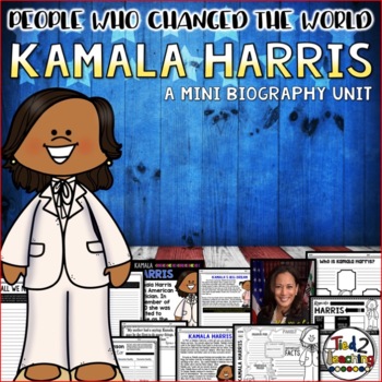 Preview of Kamala Harris Biography Pack Reading Passages Black History Month Activities