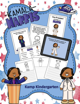 Preview of Kamala Harris Packet with eBook Printable Book Posters and Writing Pages