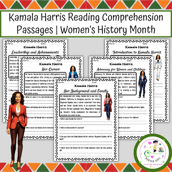 Preview of Kamala Harris Reading Comprehension Passages | AAPI Heritage Month