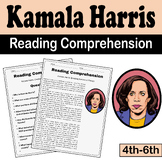 Kamala Harris Reading Comprehension for 4th/6th Grade | AA