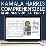 Kamala Harris Spanish Reading Comprehension Passages & Puz
