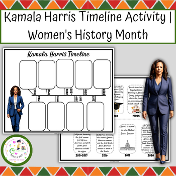 Preview of Kamala Harris Timeline Activity | Women's History Month | AAPI Heritage Month