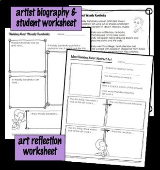 Art Lesson Kandinsky Inspired Abstract Art Geometry Integrated | TPT