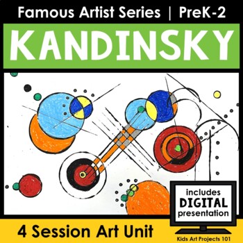 Preview of Wassily Kandinsky Abstract Art Project Famous Artist Elementary Art Lessons K-2