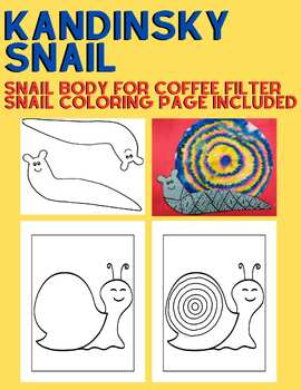 Preview of Kandinsky Snail Art Project - Template - Coloring Page