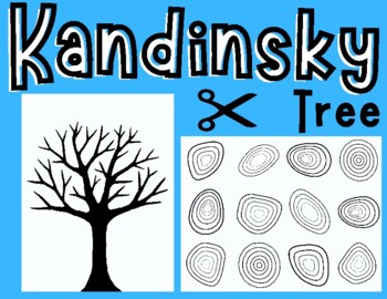 Preview of Kandinsky Tree Template / Scissor Skills / Cutting Project
