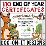 Kangaroo End of Year Certificates Editable - Set 1