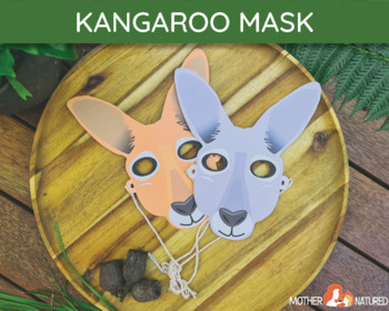Preview of Kangaroo Mask Printable | Australian Animal Mask | Red Kangaroo Mask | Kangaroo