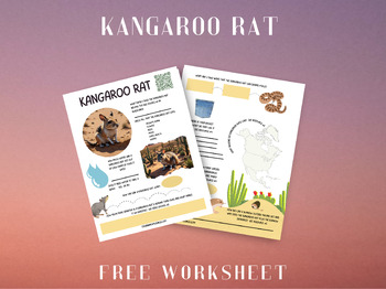 Preview of Kangaroo Rat Mini-Animal Unit Study Worksheet