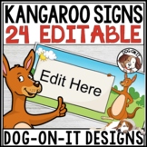Editable Desk Name Tags Nameplates Kangaroo Labels Classro
