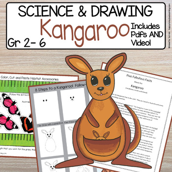 Kangaroo Directed Drawing | Animal Classification | Centers | Pdf | Video