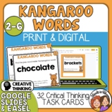 Kangaroo Words - Creative and Critical Thinking Task Cards
