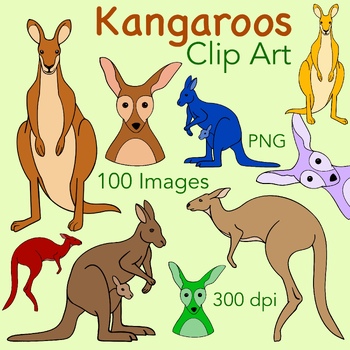 Preview of Kangaroo clipart, Commercial Use 100 Images