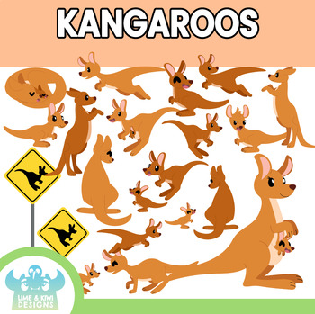 Preview of Kangaroos Clipart (Lime and Kiwi Designs)