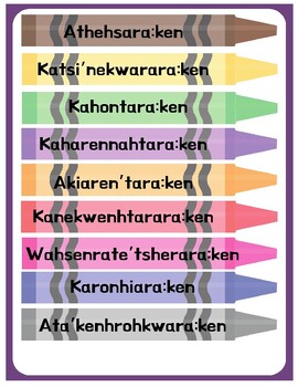 Preview of Kanienkeha color posters