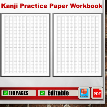 JAPANESE WRITING PRACTICE NOTEBOOK: Large Japanese (Hiragana,  Katakana,…..or Kanji) Practice Notebook, Large print 8.5X11 inch,120 pages,  Graph Paper