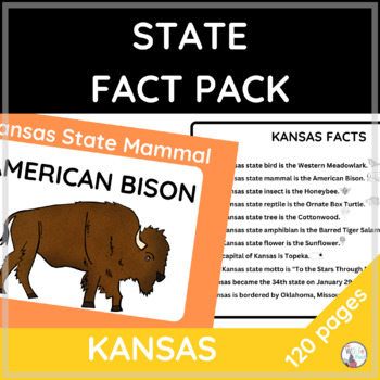 Preview of Kansas Day Activities - State Fact & Symbol Pack - Memorize, Learn, Practice