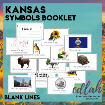 Preview of Kansas State Symbols Booklet - Blank Lines