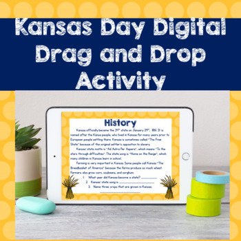 Preview of Kansas Day Digital Drag and Drop Activity for Google Classroom