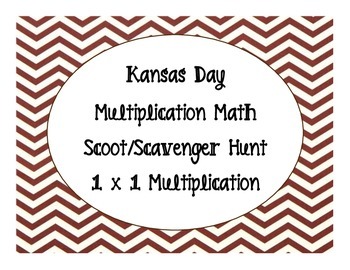 Preview of Kansas Day Multiplication Scoot