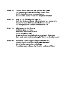 Kansas Day Reader's Theater Script for 