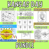 Kansas Day Sunflower Bundle: State Symbols , Bookmarks  , 