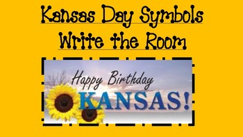 Preview of Kansas Day Symbols Write the Room