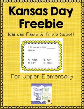 Preview of Kansas Facts & Trivia Task Cards