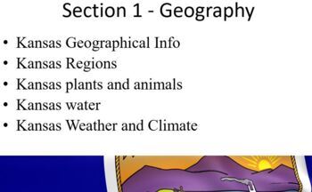 Preview of Kansas History Unit 1 - Geography Bundle