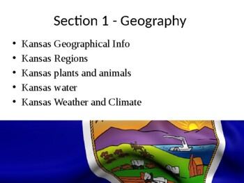 Kansas History Unit 1 - Geography - Slide Deck by Straight Outta History