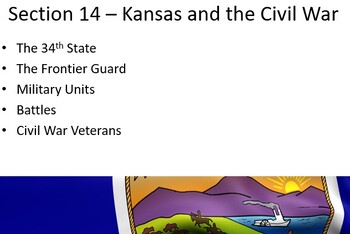 Preview of Kansas History Unit 14 - Kansas in the Civil War - Power point slide deck