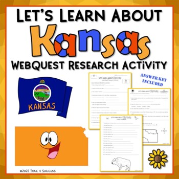 Preview of Kansas State Webquest Informational Reading Research Activity Worksheets