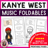 Musician Worksheets Kayne West - Listening and Research Foldables