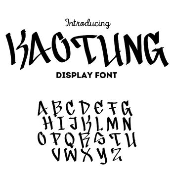 Preview of Kaotung Graffiti Display Font
