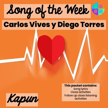Preview of Kapun Spanish Class Song of the Week Carlos Vives Diego Torres