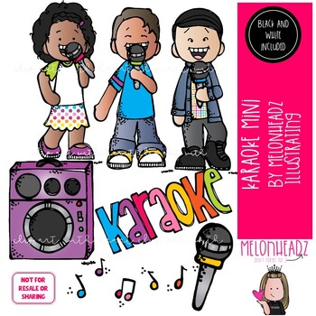 Preview of Karaoke clip art MINI by Melonheadz Clipart