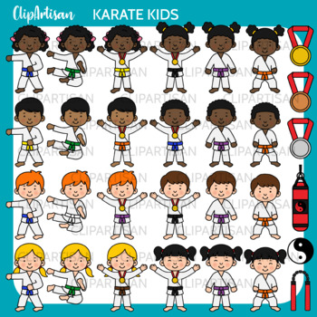kids karate clip art