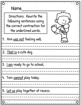 Karate Contractions Bundle by Bookmarks and More | TpT