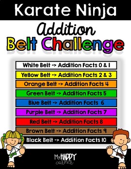 Preview of Karate Ninja ADDITION Belt Challenge